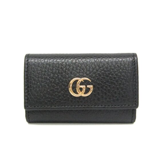 Gucci Accessories - Gucci GG Marmont Women,Men Leather Key Case Black 176-021425